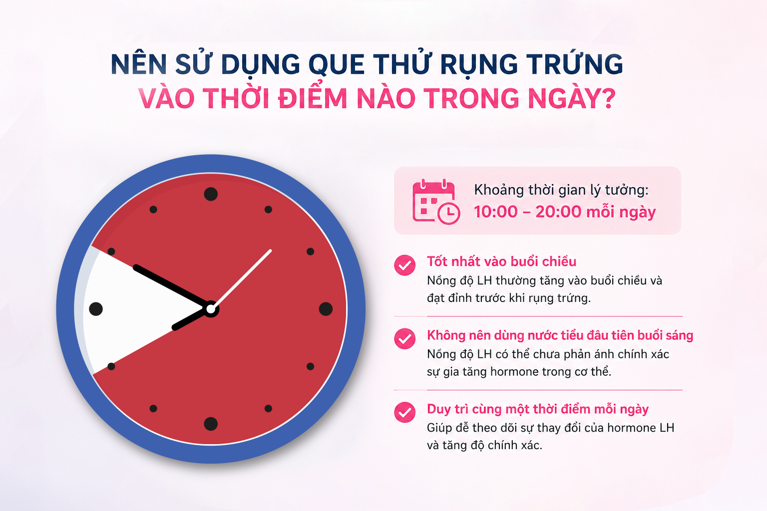 NÊN SỬ DỤNG QUE THỬ RỤNG TRỨNG VÀO THỜI ĐIỂM NÀO TRONG NGÀY? 2